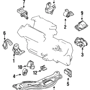Motor Mount - Mazda (GA2H-39-040A)