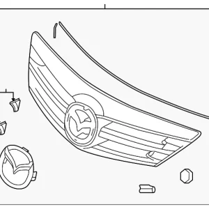 Grille Assembly - Mazda (BP4S-50-710D-34)