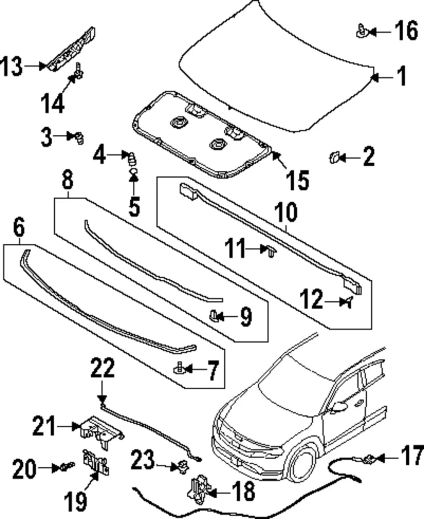 Hinge - Mazda (DN4E-52-410A)