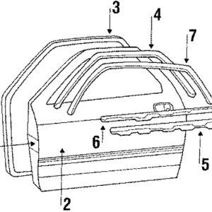 Weatherstrip - Mazda (FB01-58-760C)