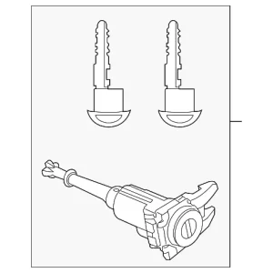 Cylinder & Keys - Mazda (DKY1-76-220)