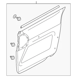 Door Trim Panel - Mazda (CE49-68-550B-02)