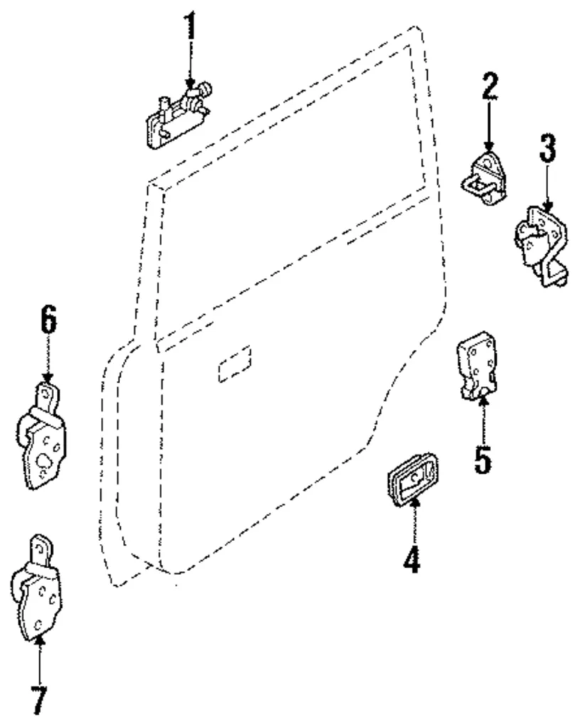 Lower Hinge - Mazda (LA01-72-240D)