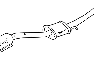 Converter & Pipe - Mazda (BPS7-20-50XC)