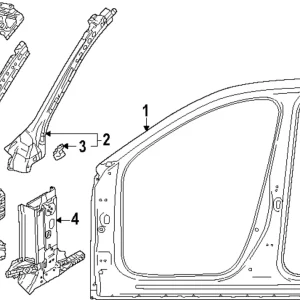 Windshield Pillar Reinforced Bracket - Mazda (KBB3-53-1E0)