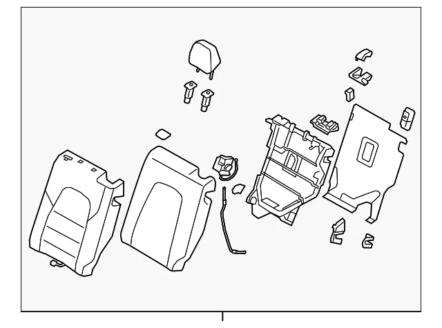 Seat Back Assembly - Mazda (KB8E-57-450D-03)