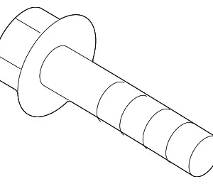 Rear Bracket Outer Bolt - Mazda (9YA0-21-445B)