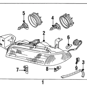 Composite Headlamp - Mazda (GA2K-51-0K0E)