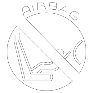 Air Bag Label - Mazda (GD8K-57-K92)