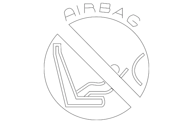 Air Bag Label - Mazda (GD8K-57-K92)