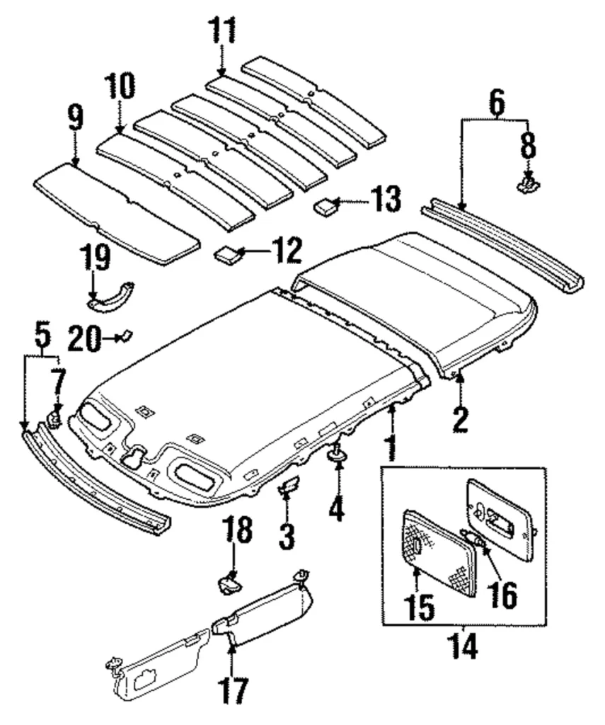 Headliner - Mazda (L001-68-040D-08)