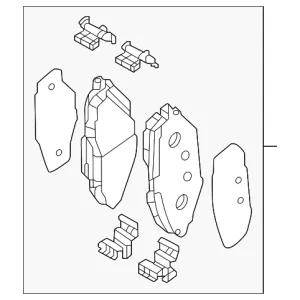 Pad Set Rear Caliper - Mazda (K1YT-26-43ZA)