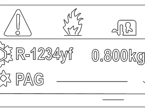 AC Label - Mazda (KMW7-61-439)