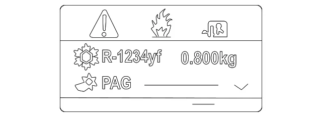 AC Label - Mazda (KMW7-61-439)