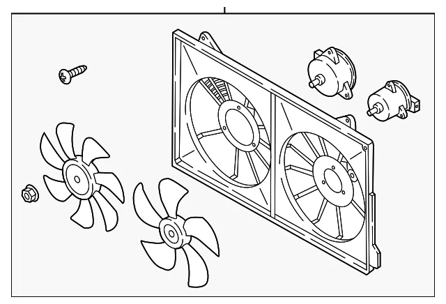 Fan Assembly - Mazda (PXPV-15-025)