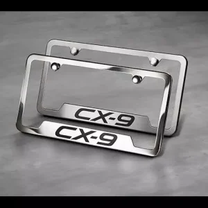 License Plate Frame - Brushed With Cx-9 Logo - Mazda (0000-83-N12A)