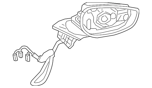 Mirror Assembly - Mazda (BEKH-69-121J)