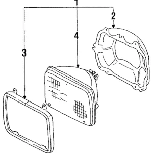 Sealed Beam Mount Ring - Mazda (8239-51-032)