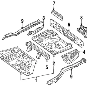 Rear Body Panel Bracket - Mazda (G211-71-490A)