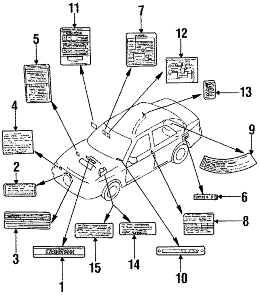 Label - Mazda (E301-15-031)