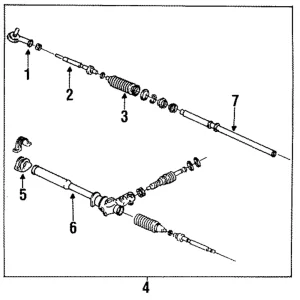 Inner Tie Rod - Mazda (FB02-32-240A)