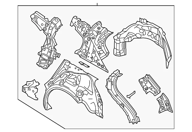 Inner Panel Assembly - Mazda (BJY6-70-100)