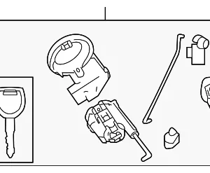 Cylinder & Keys - Mazda (GS3L-09-010B)