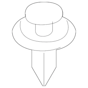 Rear Panel Trim Clip - Mazda (GJ21-68-885B-12)