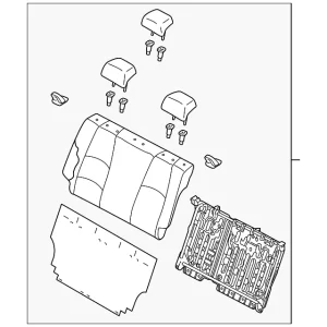 Seat Back Assembly - Mazda (BHN1-57-350E-02)