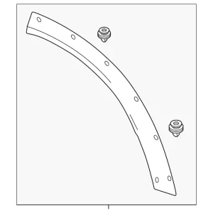 Wheel Opening Molding - Mazda (KJK8-51-W50A-K6)