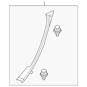 Lock Pillar Trim - Mazda (GM9A-68-760B-80)