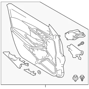 Door Trim Panel - Mazda (DB2R-68-420D-05)