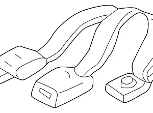 Center Seat Belt - Mazda (T043-57-780-05)