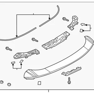 Spoiler Assembly - Mazda (BHN9-51-960B-50)