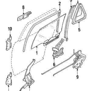 Vent Glass - Mazda (G030-72-661A)