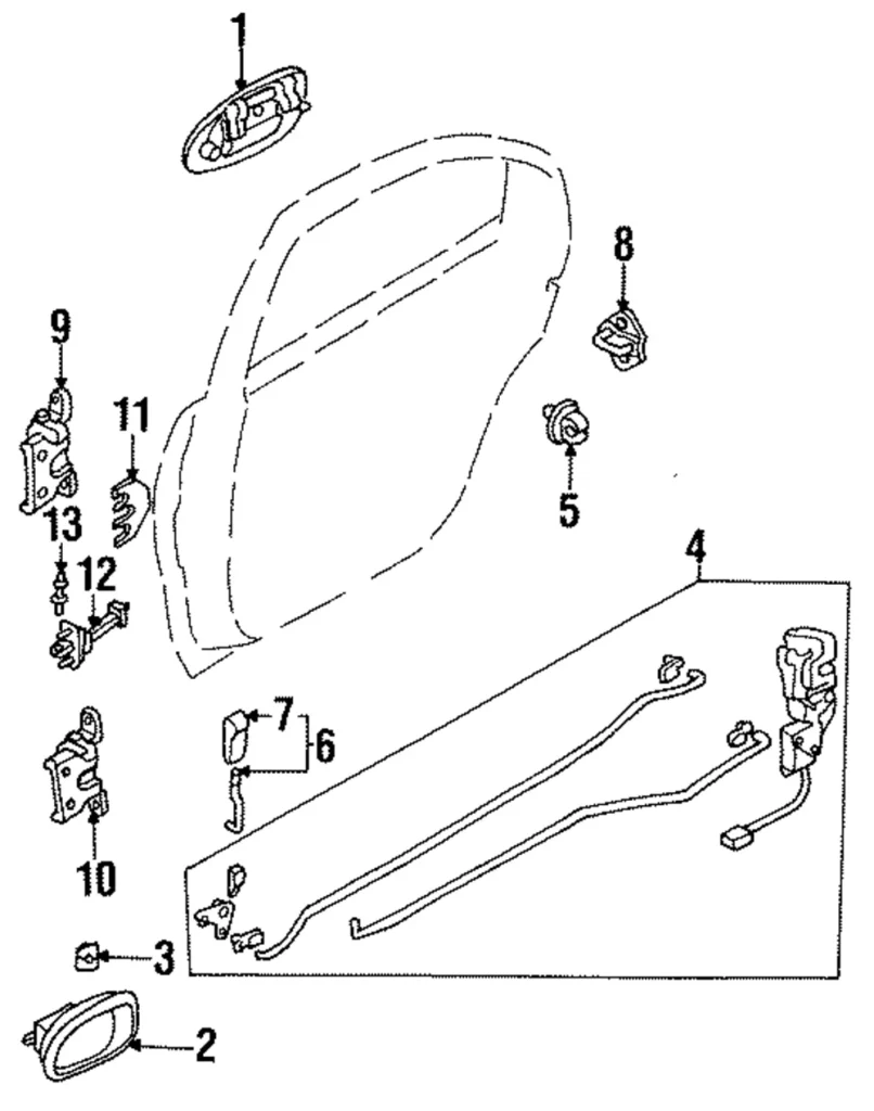 Handle, Inside - Mazda (GA2K-59-330B-09)