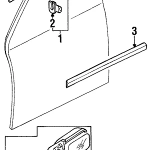 Belt Weather-Strip Clip - Mazda (LA01-50-649)