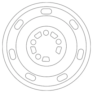 Wheel, Steel - Mazda (9965-B8-6560)