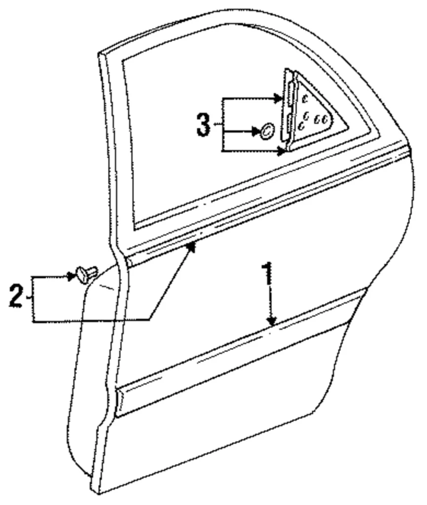Body Side Molding - Mazda (GA2K-50-693D-00)