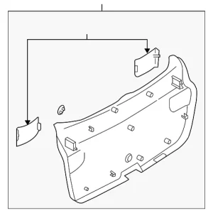 Lift-Gate Trim Cover - Mazda (GM9E-68-960D-02)