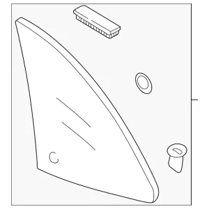 Quarter Glass - Mazda (B25R-50-G10E)