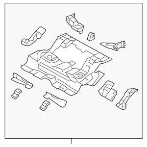 Center Floor Pan - Mazda (GKYA-53-720B)