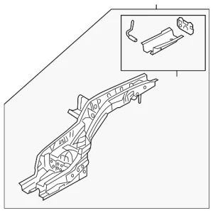 Frame(L) Rear Side - Mazda (KD35-54-810L)