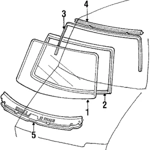 Upper Molding Seal Strip - Mazda (G00D-50-6B1)