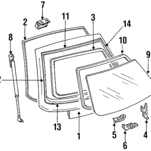 Weatherstrip - Mazda (B467-62-761)