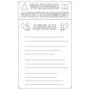 Air Bag Label - Mazda (FE01-57-K92A)