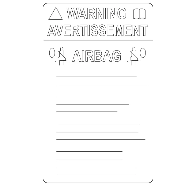 Air Bag Label - Mazda (FE01-57-K92A)