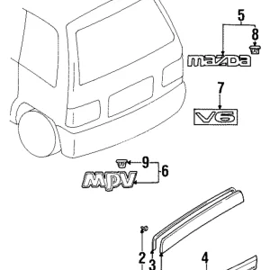 Nameplate - Mazda (H261-51-710)