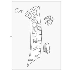 Upper Center Pillar Trim - Mazda (DGH9-68-190A-02)