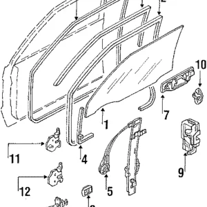 Window Regulator - Mazda (B092-58-560C)